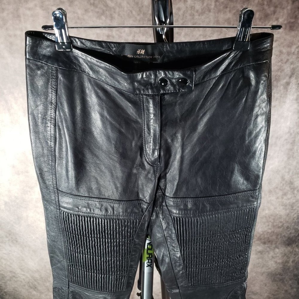 H&M Autumn Collection Leather Moto Pants